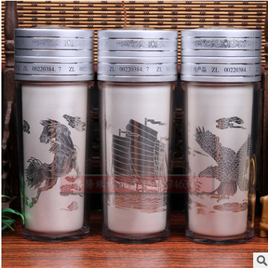 现货批发定制镀银杯金杯纯银杯子保健杯银水杯厂家直销会销礼品图2