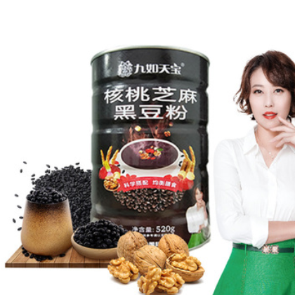 九如天宝 核桃芝麻黑豆粉 罐装 520g图1