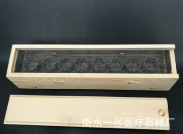 木制8柱实木艾灸盒大号脊椎背部8孔艾条温灸器艾绒随身灸图3