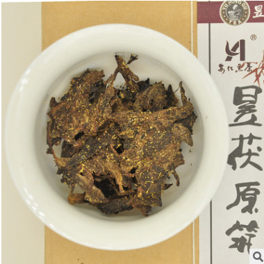 湖南安化茶叶批发一公斤原叶手筑茯砖金花黑茶 比绿茶普洱更养身图3