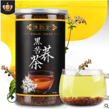 谯韵堂 黑苦荞茶500g罐装 全株苦荞 大凉山 荞麦茶 饭店酒店茶叶