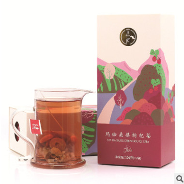 精咖黄精五宝茶 亳州花茶 男人茶 盒装滋补保健茶 三角袋泡茶批发