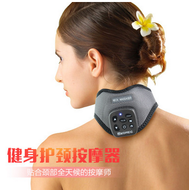 颈椎按摩器多功能电加热护颈带理疗按摩仪健身家用颈部电动按摩枕图1