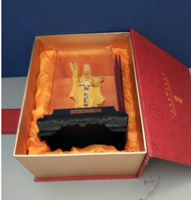 批发会销评点礼品绒沙金财神摆件大四元宝财神（大号）8个一件图3