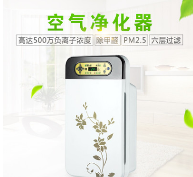 源头厂家OEM贴牌家用负离子空气净化器除甲醛除雾霾空气清新器图3