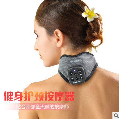 颈椎按摩器多功能电加热护颈带理疗按摩仪健身家用颈部电动按摩枕图1