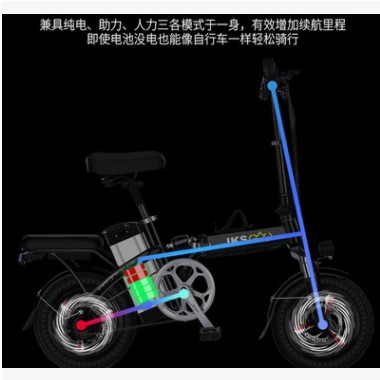 折叠电动自行车 锂电池电动车 学生代步电动车 代驾代步车图3