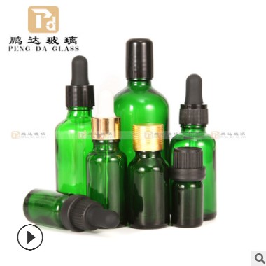 【现货供应】绿色精油瓶 原液精华液玻璃瓶 滚珠走珠瓶分装通用瓶