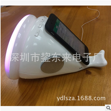 跨境电商新款AM收音机助眠器 鲸鱼阳光唤醒灯 定时提醒音乐灯图1