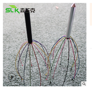 八爪鱼头部按摩器 按摩爪 头部按摩器 钢丝抓头器 头皮按摩图2