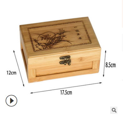 竹制工艺品 竹工艺 中号竹质首饰收纳盒 公主韩式竹制首饰盒图2