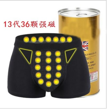 易拉金色罐装英国卫裤十三代36颗强磁男士莫代尔平角内裤磁石代发图1