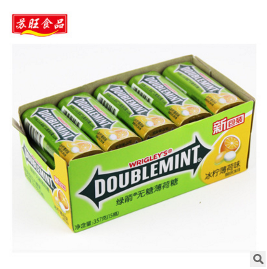 批发 绿箭无糖薄荷糖铁盒约35粒23.8g*15个 口气清新 清凉图3