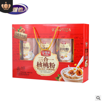 金惟他老年人核桃粉冲饮礼盒装营养品早餐营养粉中老年人营养食品图3