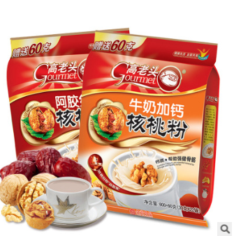 高老头牛奶加钙核桃粉660g速溶冲饮核桃乳营养早代餐粉袋装22小包图3
