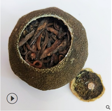 新会小青柑 茶叶冰岛古树茶皇正宗天马柑生晒7天普洱熟茶高端500g图3
