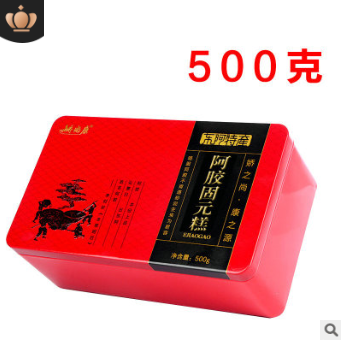阿胶糕500g铁盒阿胶膏阿胶糕 阿胶固元膏 红枣枸杞手工熬制阿胶片图3