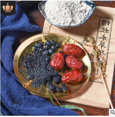 黑芝麻核桃桑葚黑豆粉600g铁罐 OEM代加工贴牌 一件代发图3