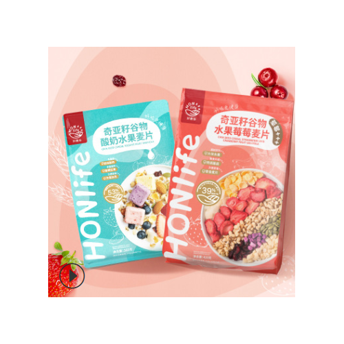 HONlife好麦多酸奶水果草莓燕麦片网红爆款即食代餐食品一件代