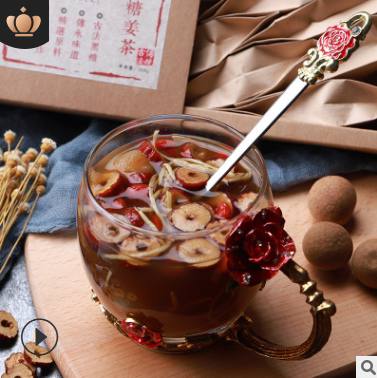 桂圆黑糖姜茶养生茶OEM代加工枸杞红枣玫瑰黑糖姜茶固体饮料260g图2