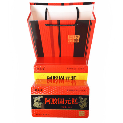 东阿即食阿胶糕铁盒装阿胶固元糕礼盒阿胶膏500g阿胶块片手工熬图3