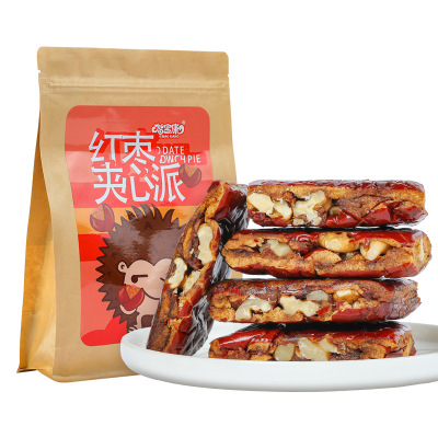 智宝康红枣夹心派新疆红枣夹汾州核桃仁500g独立包装枣仁派可贴牌图2