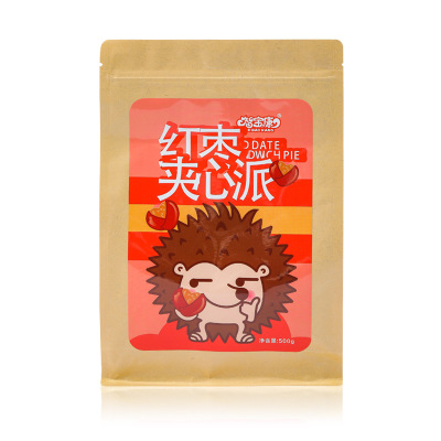 智宝康红枣夹心派新疆红枣夹汾州核桃仁500g独立包装枣仁派可贴牌图3