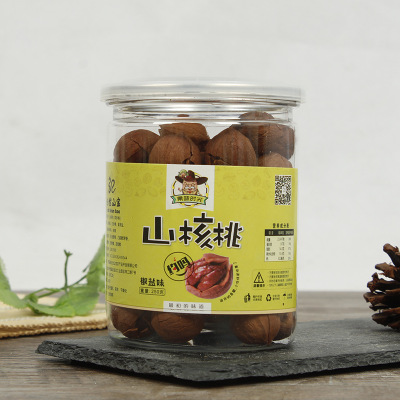 源头厂家直供坚果零食山核桃 250g罐装椒盐味手剥山核桃图3