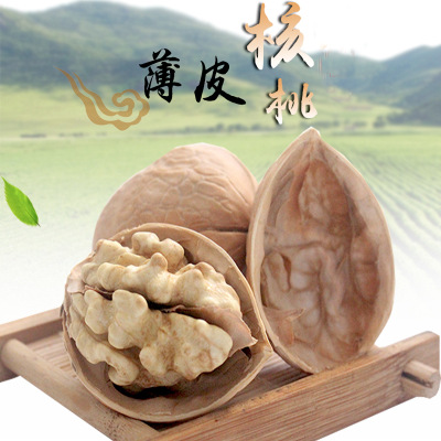 18年新薄皮核桃非纸皮薄皮原味无漂白核桃坚果 休闲办公零食