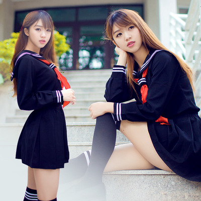 日本地狱少女cos jk水手服日韩校服套装英伦学院派制服女生班服图1
