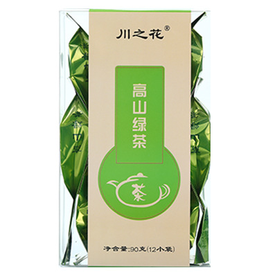 川之花茶叶高山绿茶云雾茶新茶小包装90克每盒12小袋包装厂家批发图2