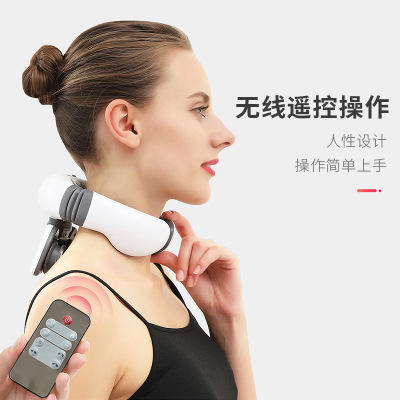 2020劲颈椎按摩器4D颈肩部充电电动无线脖子TENS脉冲热敷轻护颈仪图2