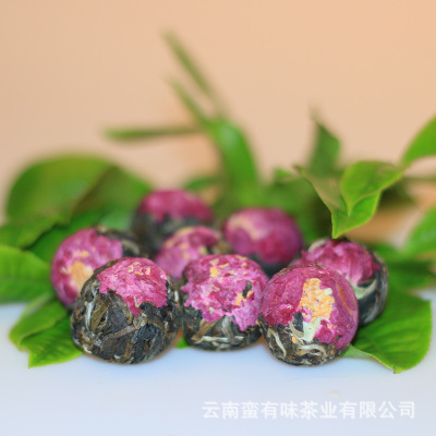 批发 云南普洱茶叶 2017年玫瑰花茶龙珠 生茶 精品小沱茶图3