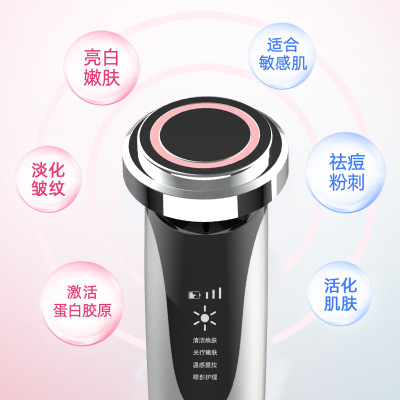 厂家新款彩光美容仪网红抖音红蓝光超声波美容仪离子导入导出仪器图2