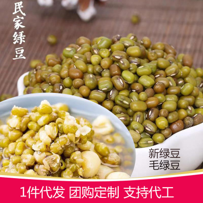 农家毛绿豆绿豆汤绿豆粥原料粒大皮薄新货真空包装1斤代工