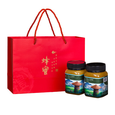 高生源节日礼盒装结晶土蜂蜜 500克*2瓶装天然蜂蜜 支持定制