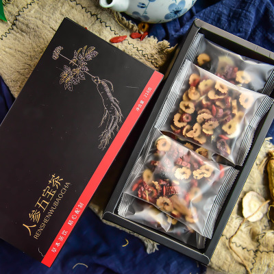 人参五宝茶 黄精人参男人八宝茶 老公组合花草茶oem贴牌一件代发