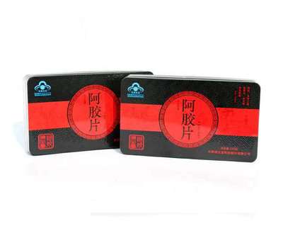 山东驴皮阿胶块原块正品熬阿胶糕铁盒装240g图1