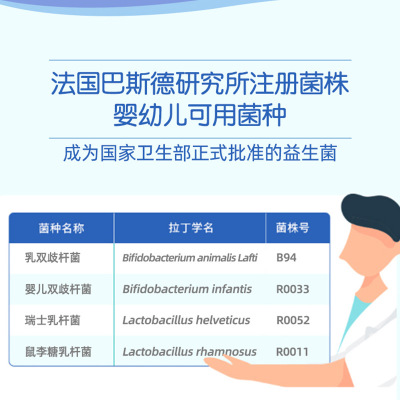 儿童肠道益生菌粉婴幼儿健康益生元 宝宝益生菌冲剂 法国原装进口图3