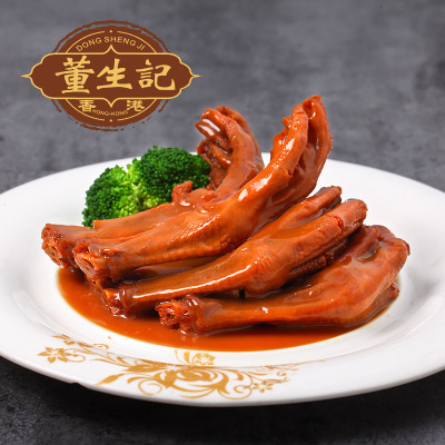 董生记 鲍汁扣掌 鹅掌鸭掌爽口脱骨熟鹅掌私房卤菜320g厂家直销图2