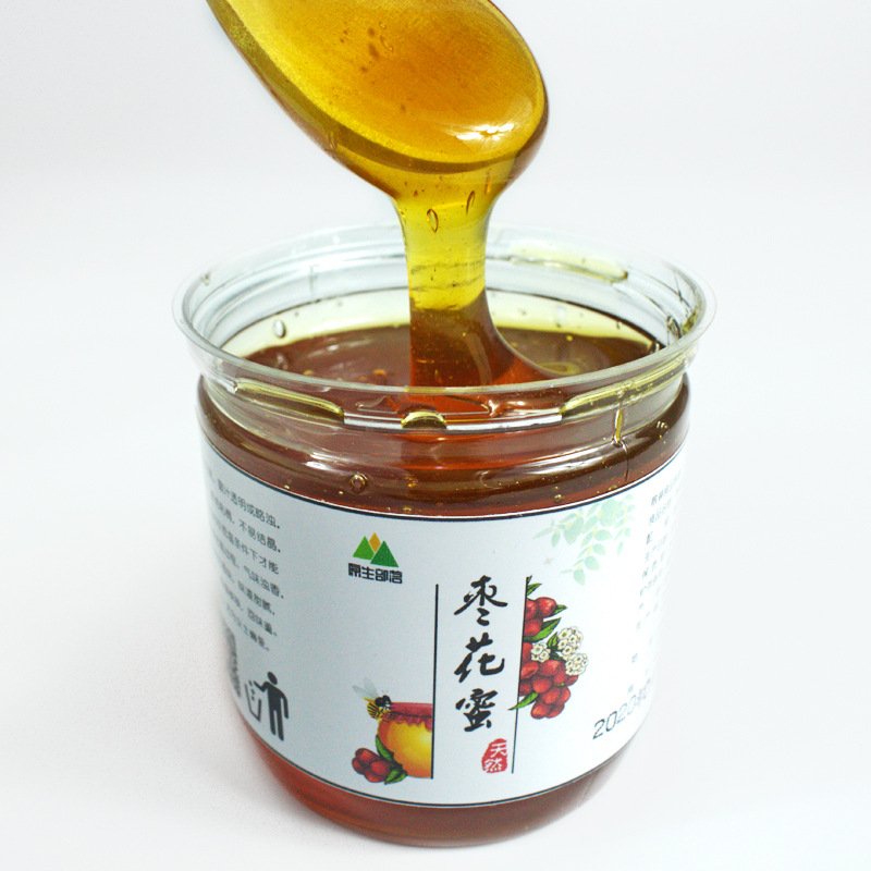 东北长白山枣花蜜浓缩蜂蜜深山枣花蜜蜂巢蜜自产蜜500克