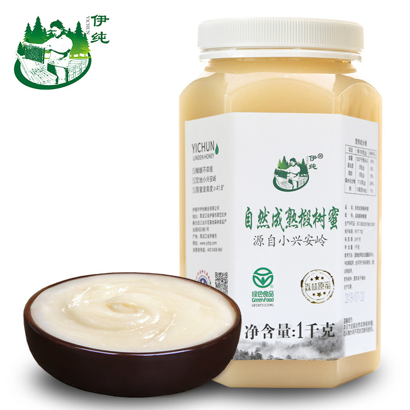 绿色食品认证椴树蜂蜜 伊纯结晶蜂蜜伊春东北特产品牌蜂蜜1000克
