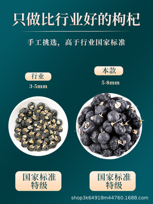 青海黑枸杞250g/罐装 厂家直销 /一件代发/OEM贴牌代工 直播货源图2