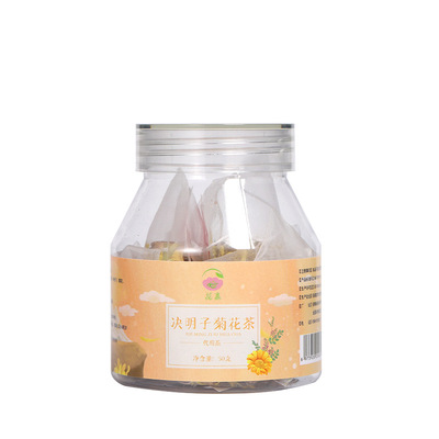 源头工厂菊花决明子茶冲泡三角包代用茶菊花决明子茶罐装定制代发图2