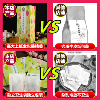粮药金银花菊花决明子茶30袋/盒装枸杞牛蒡根组合水果茶一件代发图2