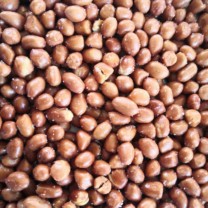 油炸红皮花生香酥花生米带盐 下酒菜即食小吃东北白沙花生米图3