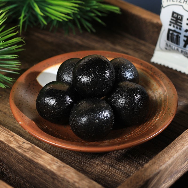 【现货现做】80丸批发黑芝麻丸九蒸九晒即食零食五谷芝麻球图3