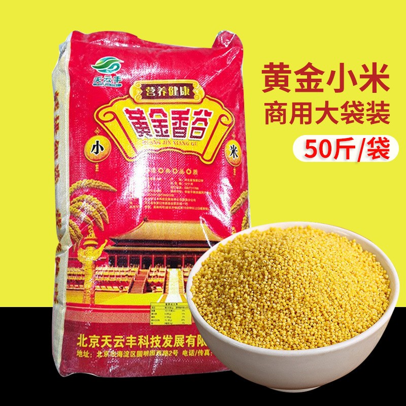 天云丰商用大包装50斤黄小米批发家庭食用黄金小米五谷杂粮宝宝粥