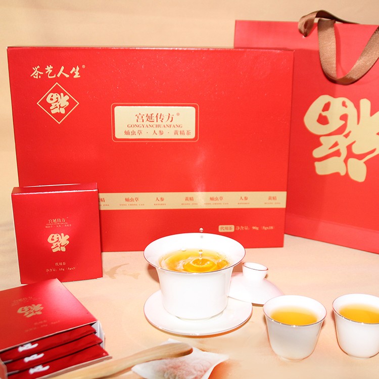 蛹虫草人参黄精茶代用茶茶艺人生山东康美药业图1