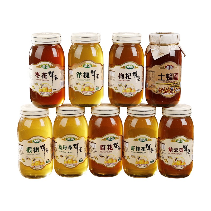 皇宫1000g土蜂蜜批发瓶装百花蜜洋槐枣花蜜椴树蜂蜜图5
